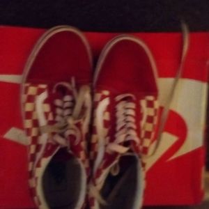 Red checkered vans